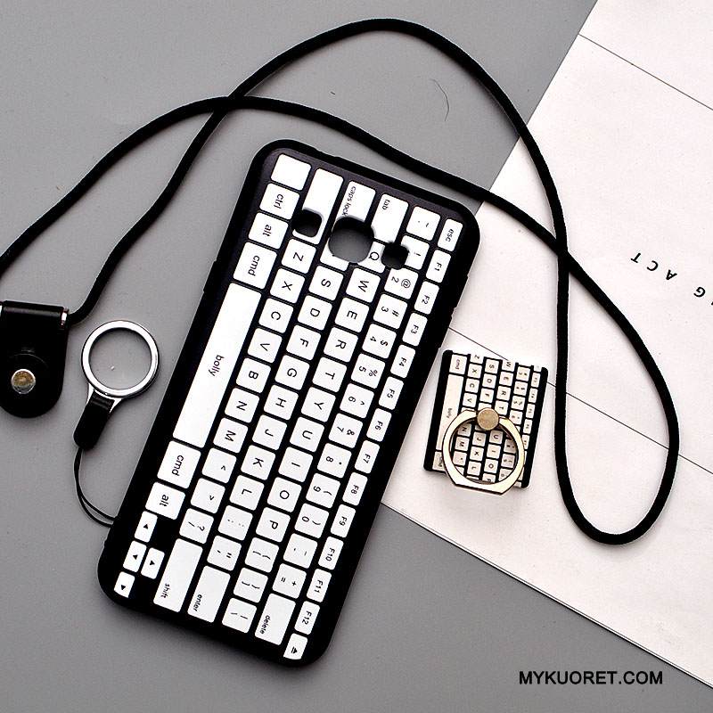 Kuori Samsung Galaxy A8 Sarjakuva Ripustettavat Koristeet Pesty Suede, Kotelo Samsung Galaxy A8 Pehmeä Neste Murtumaton Vihreä