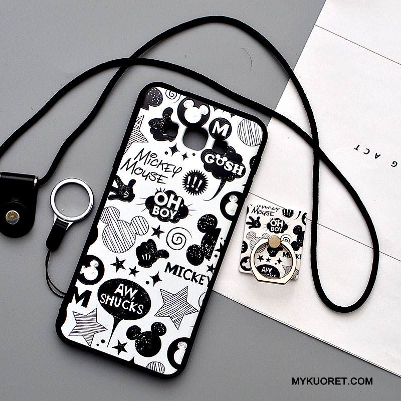 Kuori Samsung Galaxy A8 Sarjakuva Ripustettavat Koristeet Pesty Suede, Kotelo Samsung Galaxy A8 Pehmeä Neste Murtumaton Vihreä