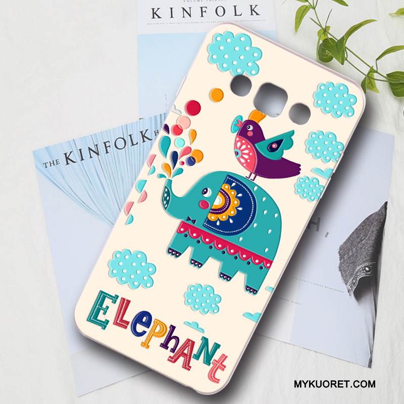 Kuori Samsung Galaxy A8 Silikoni Persoonallisuus Murtumaton, Kotelo Samsung Galaxy A8 Suojaus Puhelimen Kuoret Vihreä