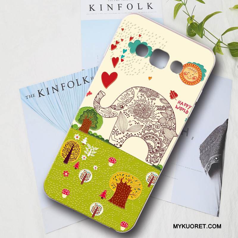 Kuori Samsung Galaxy A8 Silikoni Persoonallisuus Murtumaton, Kotelo Samsung Galaxy A8 Suojaus Puhelimen Kuoret Vihreä