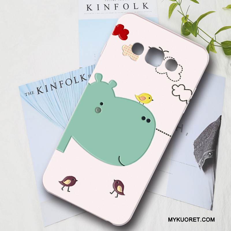 Kuori Samsung Galaxy A8 Silikoni Persoonallisuus Murtumaton, Kotelo Samsung Galaxy A8 Suojaus Puhelimen Kuoret Vihreä