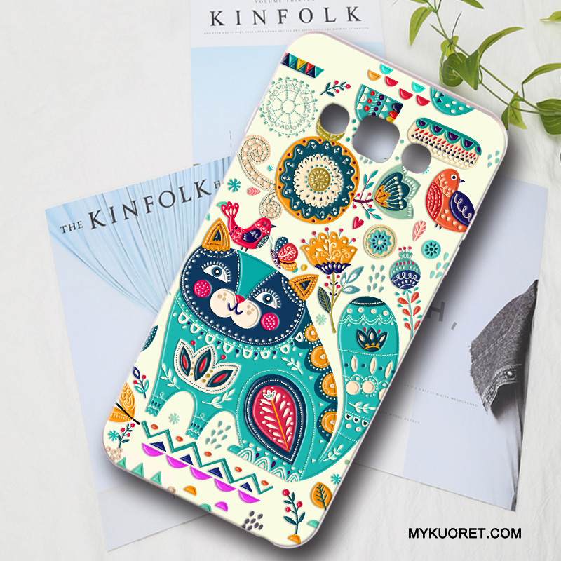 Kuori Samsung Galaxy A8 Silikoni Persoonallisuus Murtumaton, Kotelo Samsung Galaxy A8 Suojaus Puhelimen Kuoret Vihreä