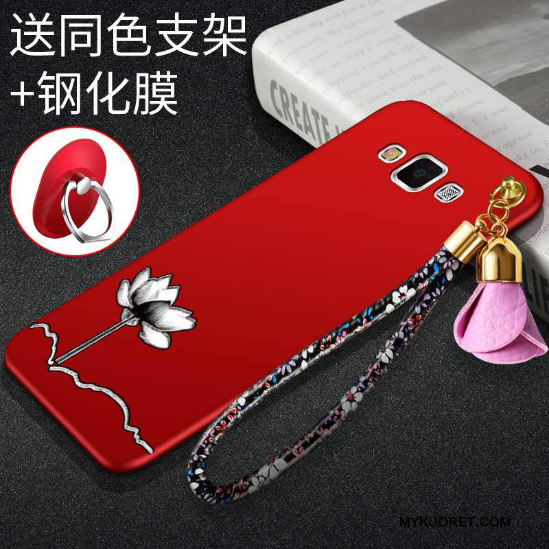 Kuori Samsung Galaxy A8 Silikoni Puhelimen Kuoret Ohut, Kotelo Samsung Galaxy A8 Laukut Murtumaton Punainen