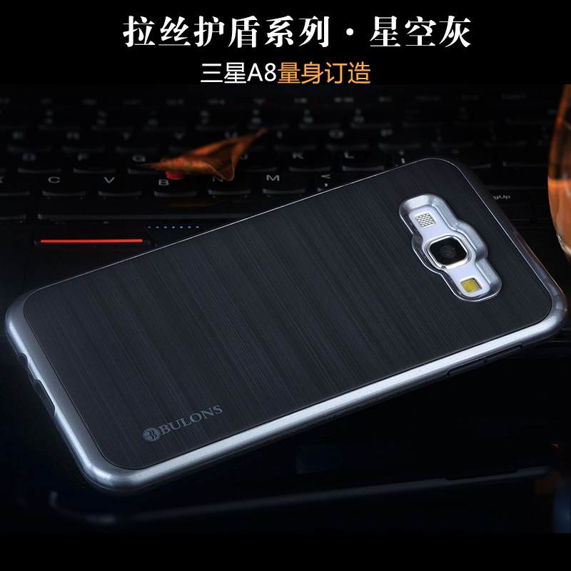 Kuori Samsung Galaxy A8 Silikoni Trendi Puhelimen Kuoret, Kotelo Samsung Galaxy A8 Luova Murtumaton Musta