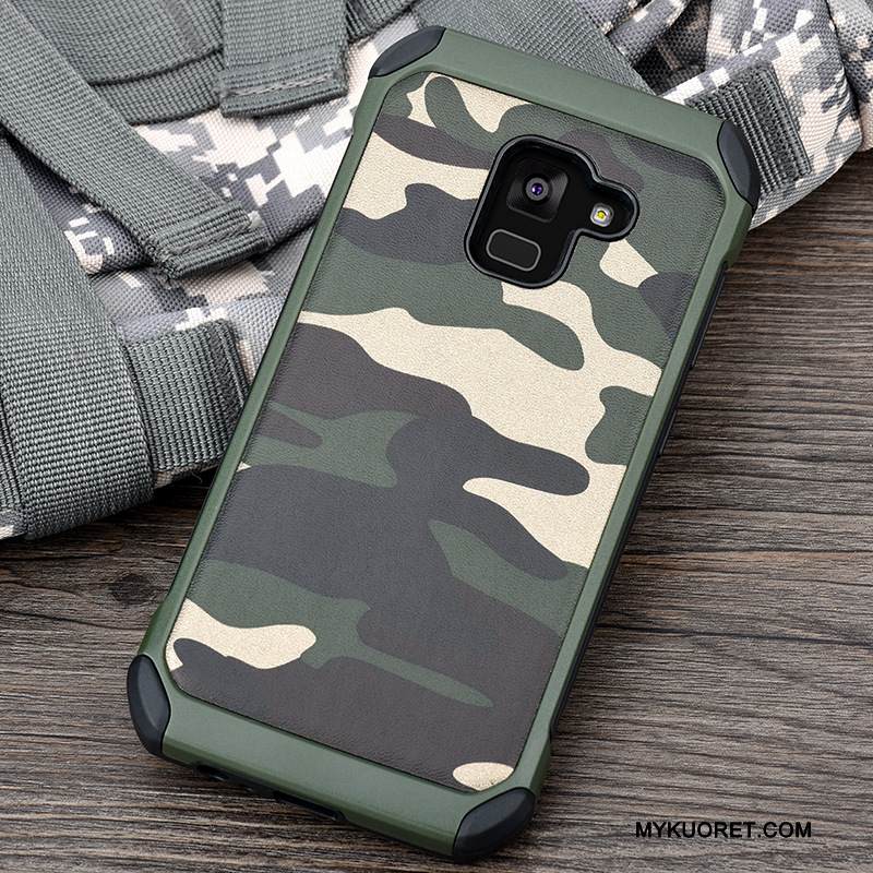 Kuori Samsung Galaxy A8+ Silikoni Trendi Sininen, Kotelo Samsung Galaxy A8+ Pehmeä Neste Puhelimen Kuoret Naamiointi