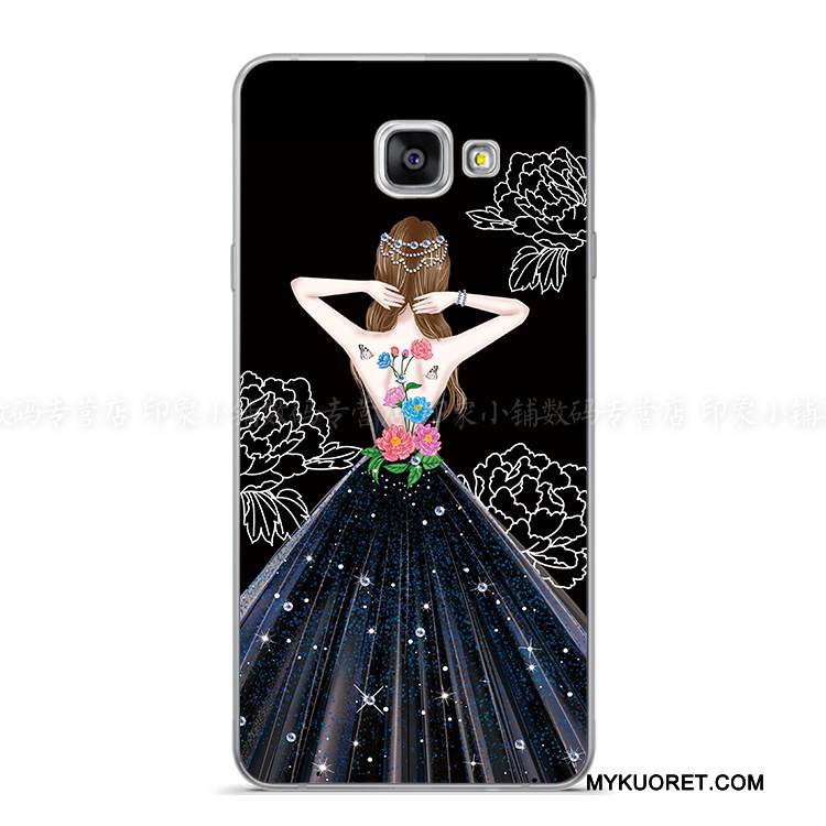 Kuori Samsung Galaxy A8 Suojaus Ohut Violetti, Kotelo Samsung Galaxy A8 Pehmeä Neste Murtumaton Puhelimen Kuoret