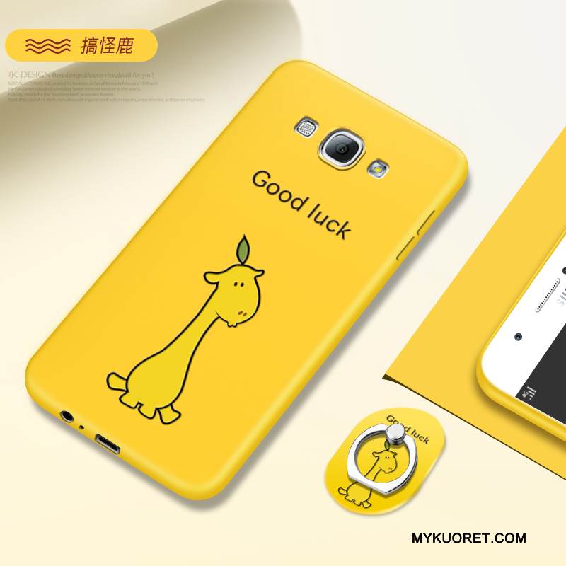 Kuori Samsung Galaxy A8 Suojaus Puhelimen Kuoret Pesty Suede, Kotelo Samsung Galaxy A8 Luova Persoonallisuus Jauhe