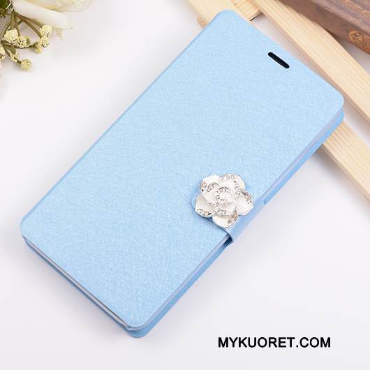 Kuori Samsung Galaxy A8 Suojaus Puhelimen Kuoret Vaaleansininen, Kotelo Samsung Galaxy A8 Nahka