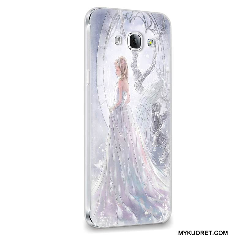 Kuori Samsung Galaxy A8 Suojaus Trendi Violetti, Kotelo Samsung Galaxy A8 Pehmeä Neste Puhelimen Kuoret Murtumaton