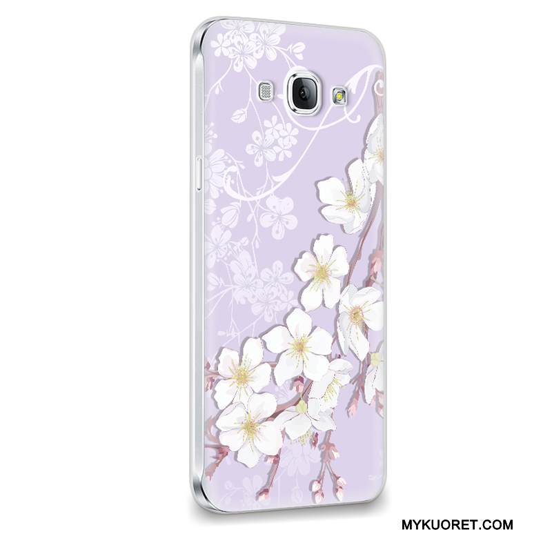 Kuori Samsung Galaxy A8 Suojaus Trendi Violetti, Kotelo Samsung Galaxy A8 Pehmeä Neste Puhelimen Kuoret Murtumaton