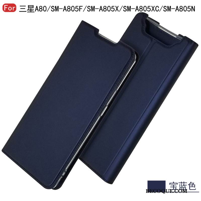 Kuori Samsung Galaxy A80 Laukut Murtumaton Liiketoiminta, Kotelo Samsung Galaxy A80 Tuki Musta Magneettinen