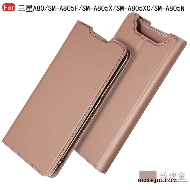 Kuori Samsung Galaxy A80 Laukut Murtumaton Liiketoiminta, Kotelo Samsung Galaxy A80 Tuki Musta Magneettinen