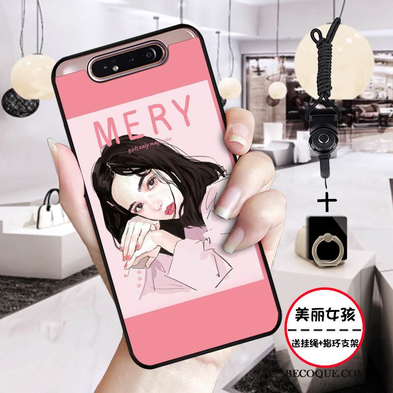 Kuori Samsung Galaxy A80 Laukut Persoonallisuus Julkkis, Kotelo Samsung Galaxy A80 Suojaus Puhelimen Kuoret Valkoinen