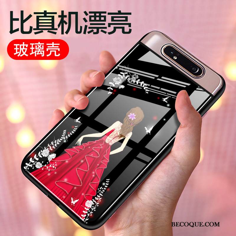 Kuori Samsung Galaxy A80 Laukut Puhelimen Kuoret Murtumaton, Kotelo Samsung Galaxy A80 Sarjakuva Jauhe Ihana