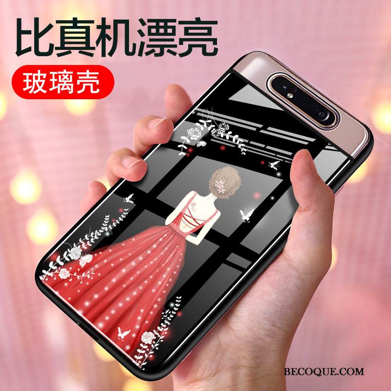 Kuori Samsung Galaxy A80 Laukut Puhelimen Kuoret Murtumaton, Kotelo Samsung Galaxy A80 Sarjakuva Jauhe Ihana