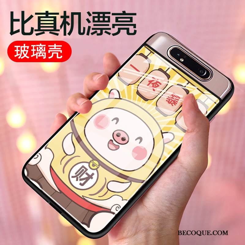 Kuori Samsung Galaxy A80 Laukut Puhelimen Kuoret Persoonallisuus, Kotelo Samsung Galaxy A80 Suojaus Lasi Ihana