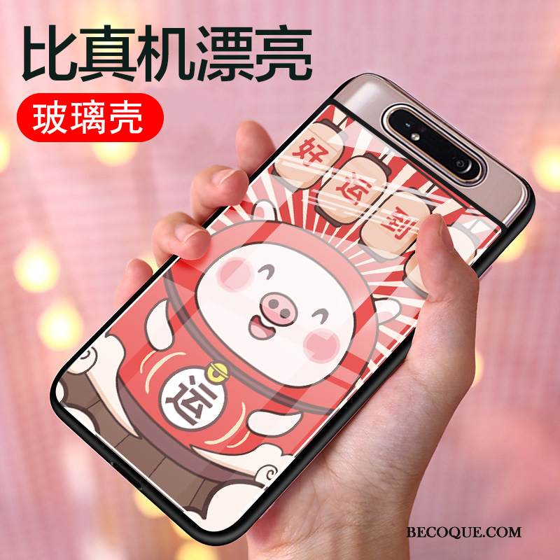 Kuori Samsung Galaxy A80 Laukut Puhelimen Kuoret Persoonallisuus, Kotelo Samsung Galaxy A80 Suojaus Lasi Ihana