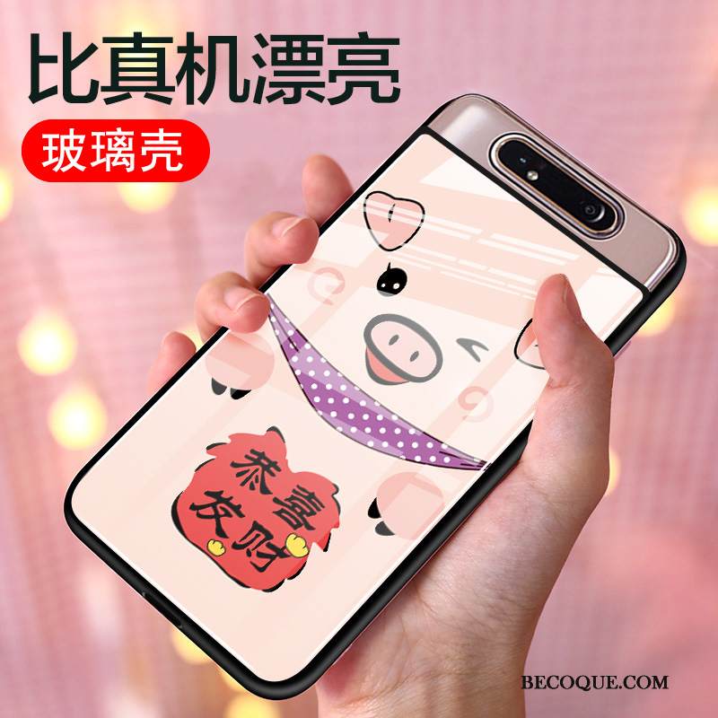 Kuori Samsung Galaxy A80 Laukut Puhelimen Kuoret Persoonallisuus, Kotelo Samsung Galaxy A80 Suojaus Lasi Ihana