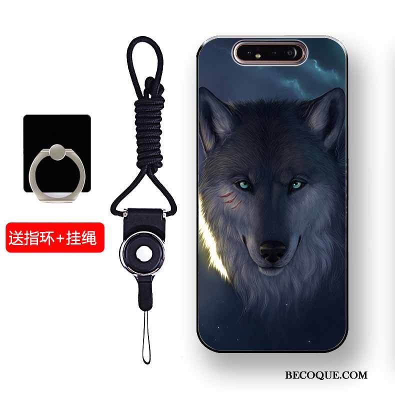 Kuori Samsung Galaxy A80 Laukut Sininen Puhelimen Kuoret, Kotelo Samsung Galaxy A80 Pehmeä Neste Murtumaton