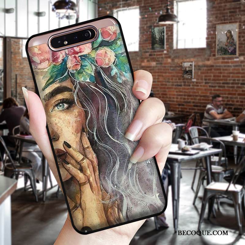 Kuori Samsung Galaxy A80 Pehmeä Neste Punainen Tuuli, Kotelo Samsung Galaxy A80 Suojaus Eurooppa Murtumaton