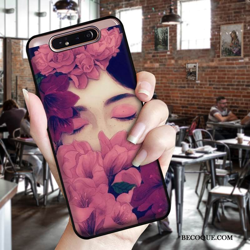 Kuori Samsung Galaxy A80 Pehmeä Neste Punainen Tuuli, Kotelo Samsung Galaxy A80 Suojaus Eurooppa Murtumaton