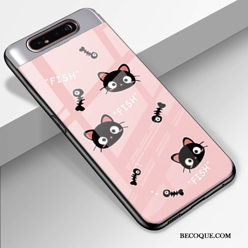 Kuori Samsung Galaxy A80 Suojaus Lasi Murtumaton, Kotelo Samsung Galaxy A80 Persoonallisuus Vihreä