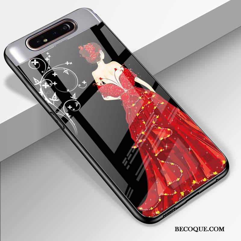 Kuori Samsung Galaxy A80 Suojaus Sideharso Persoonallisuus, Kotelo Samsung Galaxy A80 Lasi Puhelimen Kuoret