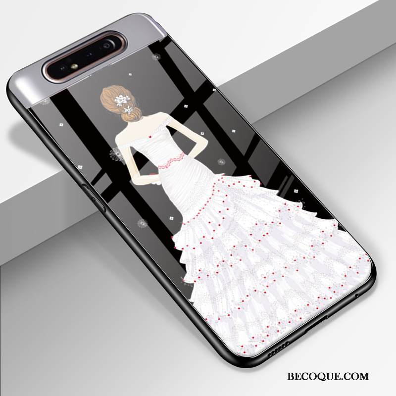 Kuori Samsung Galaxy A80 Suojaus Sideharso Persoonallisuus, Kotelo Samsung Galaxy A80 Lasi Puhelimen Kuoret