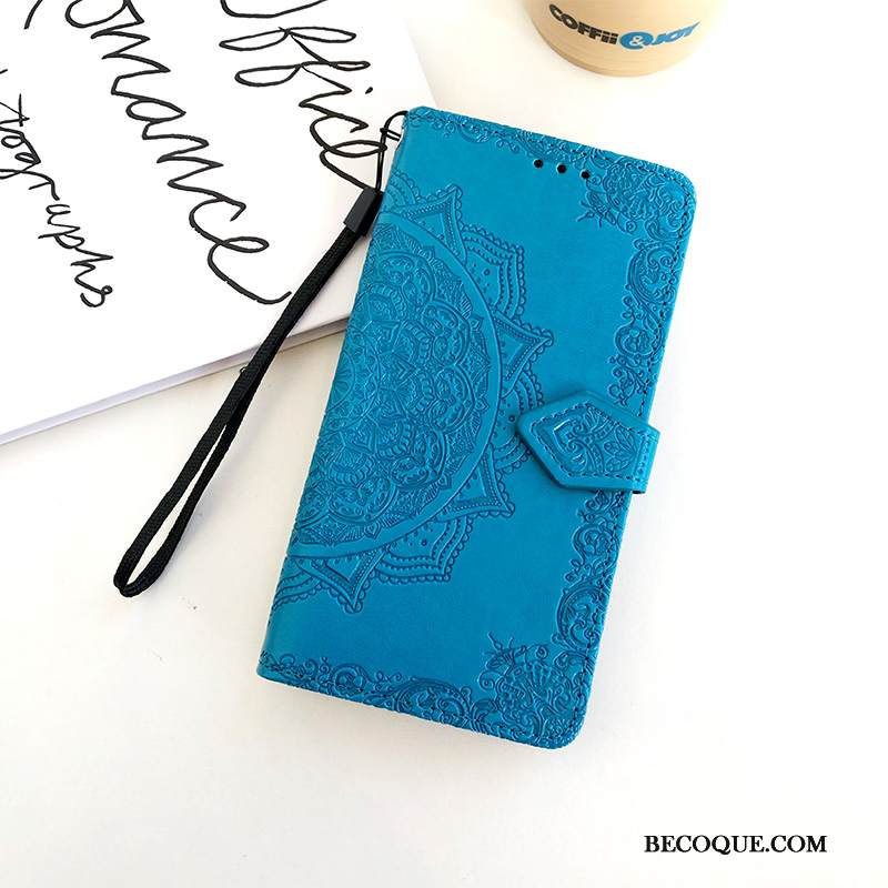 Kuori Samsung Galaxy A8s Laukut Violetti Kuvio, Kotelo Samsung Galaxy A8s Nahka Syvä Väri Murtumaton