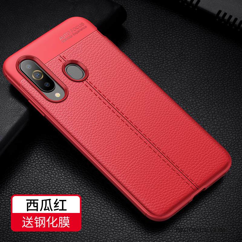 Kuori Samsung Galaxy A8s Nahka Harmaa Persoonallisuus, Kotelo Samsung Galaxy A8s Silikoni Murtumaton Ylellisyys