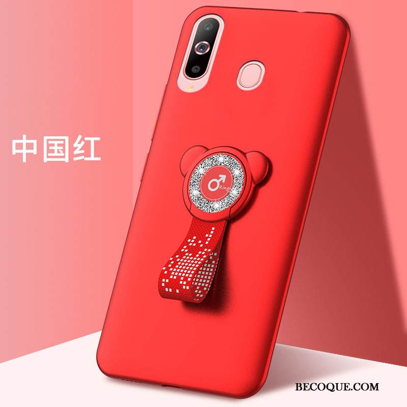 Kuori Samsung Galaxy A8s Sarjakuva Tide-brändi Pesty Suede, Kotelo Samsung Galaxy A8s Laukut Musta Rakastunut