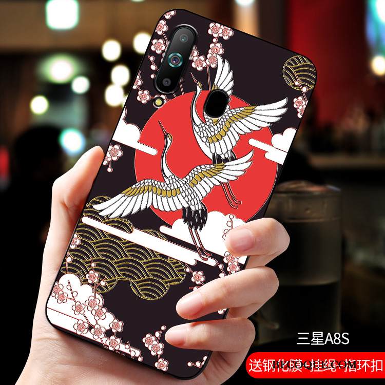 Kuori Samsung Galaxy A8s Silikoni Pesty Suede Persoonallisuus, Kotelo Samsung Galaxy A8s Pehmeä Neste Puhelimen Kuoret Uusi