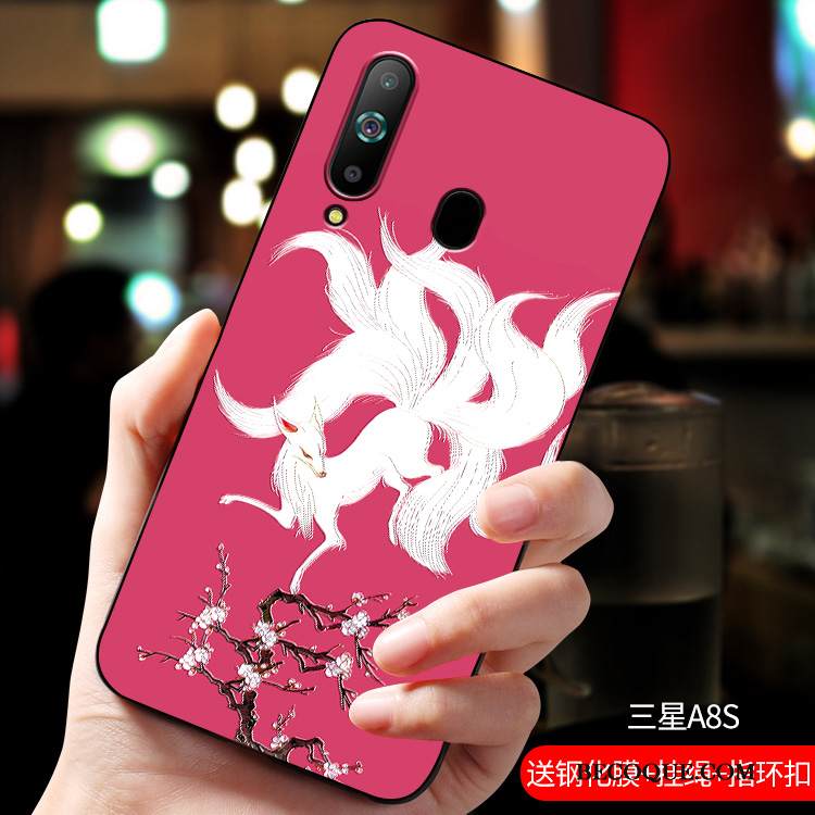 Kuori Samsung Galaxy A8s Silikoni Pesty Suede Persoonallisuus, Kotelo Samsung Galaxy A8s Pehmeä Neste Puhelimen Kuoret Uusi