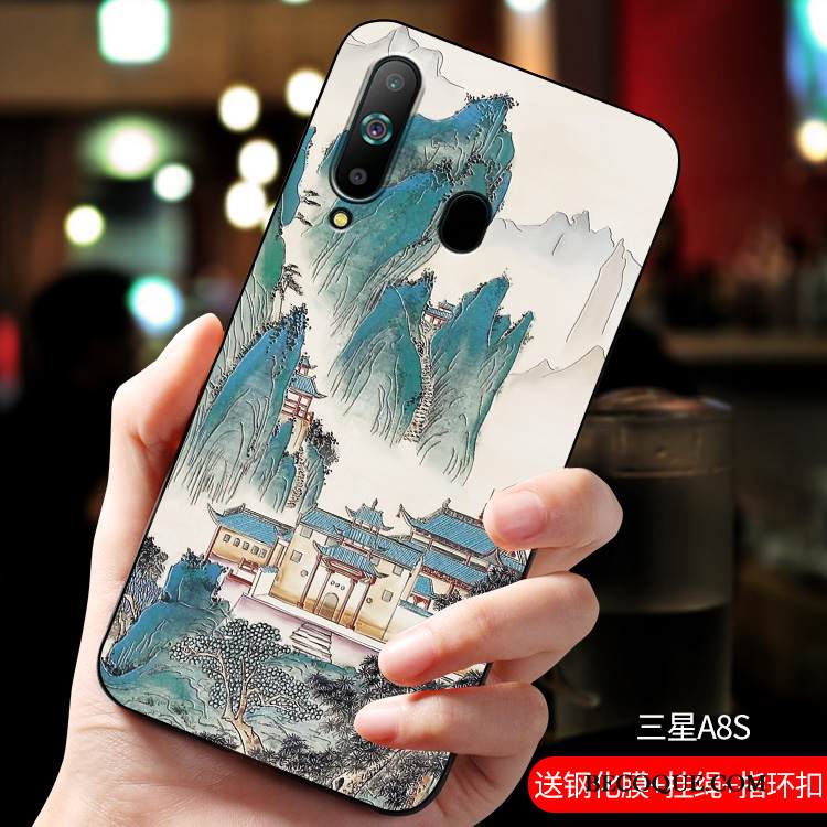 Kuori Samsung Galaxy A8s Silikoni Pesty Suede Persoonallisuus, Kotelo Samsung Galaxy A8s Pehmeä Neste Puhelimen Kuoret Uusi