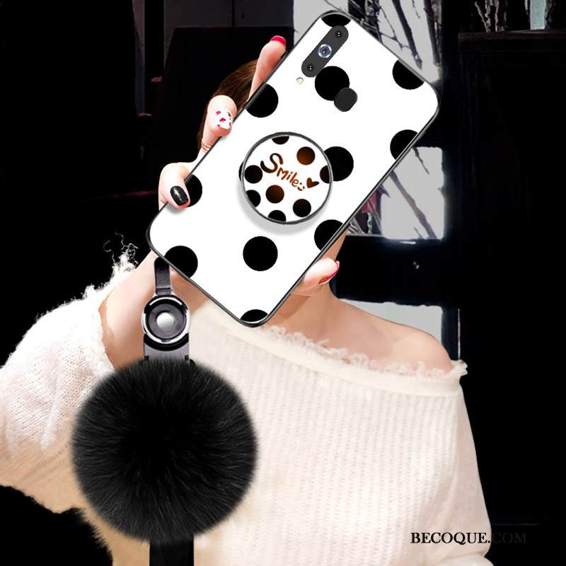 Kuori Samsung Galaxy A8s Silikoni Valkoinen Uhkea, Kotelo Samsung Galaxy A8s Vuosikerta Puhelimen Kuoret Lasi