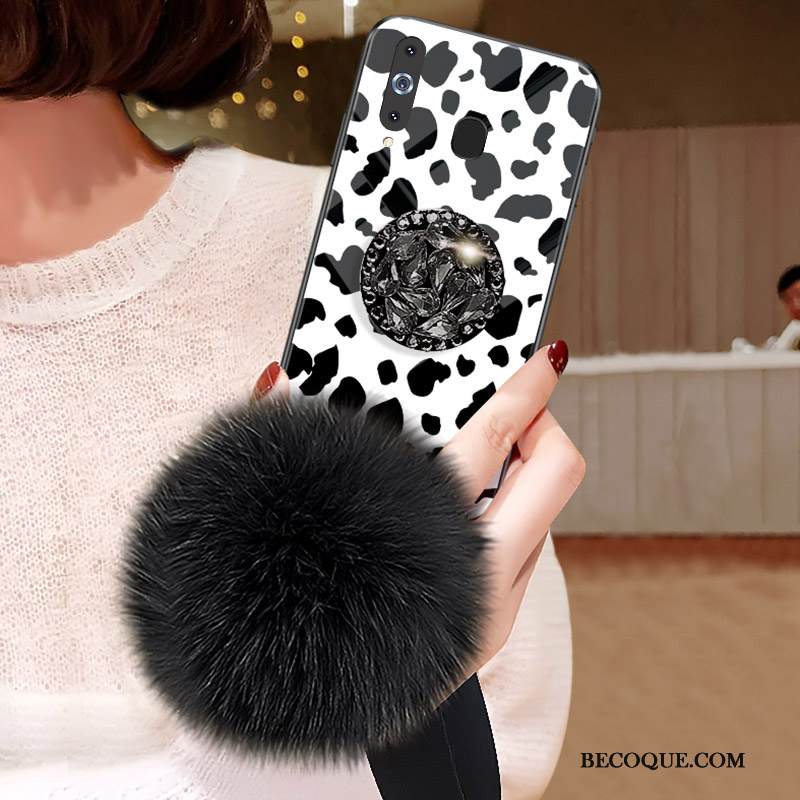 Kuori Samsung Galaxy A8s Strassi Uhkea Puhelimen Kuoret, Kotelo Samsung Galaxy A8s Ylellisyys Valkoinen Net Red