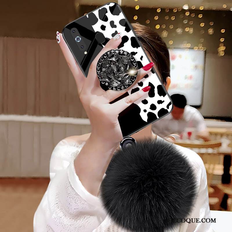 Kuori Samsung Galaxy A8s Strassi Uhkea Puhelimen Kuoret, Kotelo Samsung Galaxy A8s Ylellisyys Valkoinen Net Red