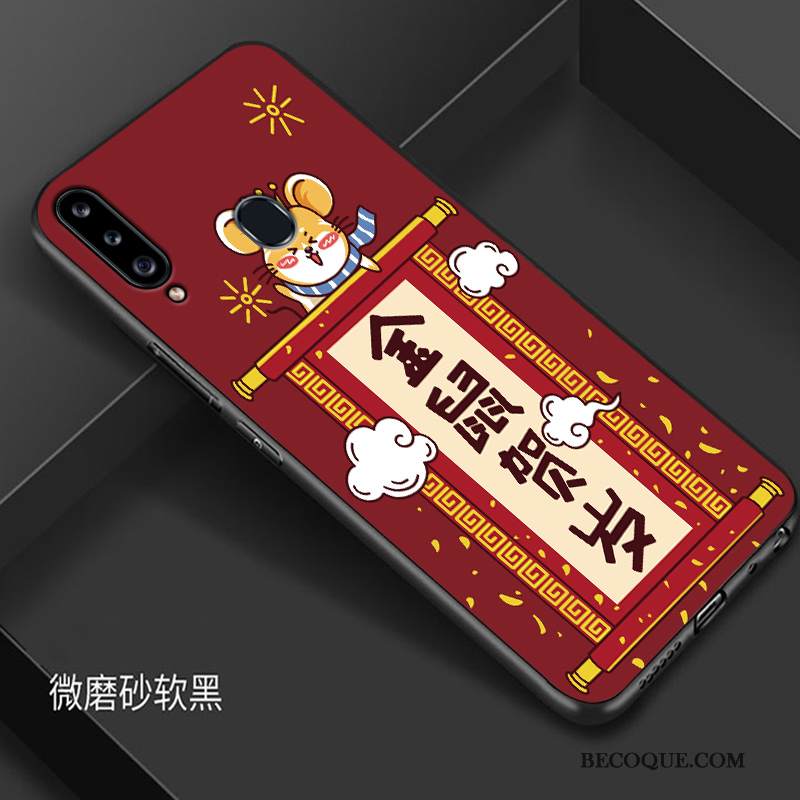 Kuori Samsung Galaxy A8s Suojaus Rikkaus Murtumaton, Kotelo Samsung Galaxy A8s Luova Puhelimen Kuoret Punainen