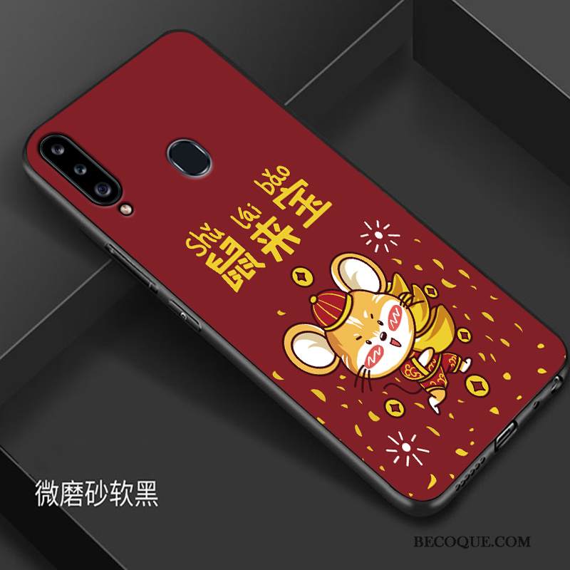 Kuori Samsung Galaxy A8s Suojaus Rikkaus Murtumaton, Kotelo Samsung Galaxy A8s Luova Puhelimen Kuoret Punainen