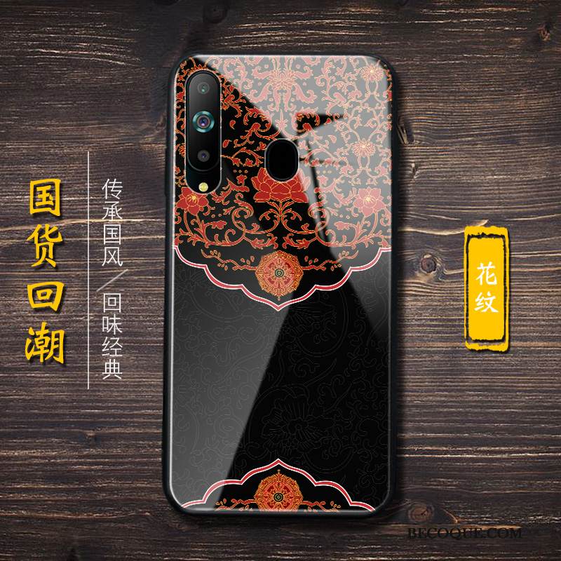 Kuori Samsung Galaxy A8s Suojaus Tide-brändi Persoonallisuus, Kotelo Samsung Galaxy A8s Silikoni Kiinalainen Tyyli Musta