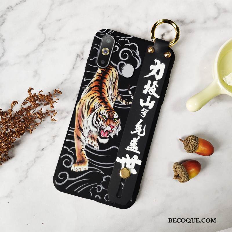 Kuori Samsung Galaxy A8s Tuki Kiinalainen Tyyli Tide-brändi, Kotelo Samsung Galaxy A8s Suojaus Pesty Suede Ultra