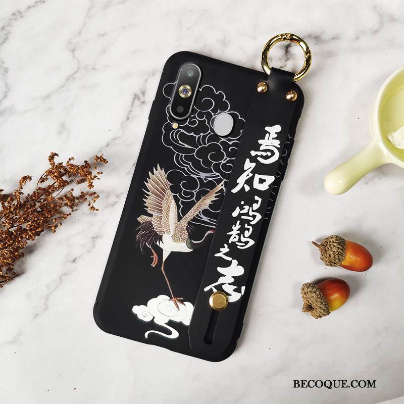 Kuori Samsung Galaxy A8s Tuki Kiinalainen Tyyli Tide-brändi, Kotelo Samsung Galaxy A8s Suojaus Pesty Suede Ultra