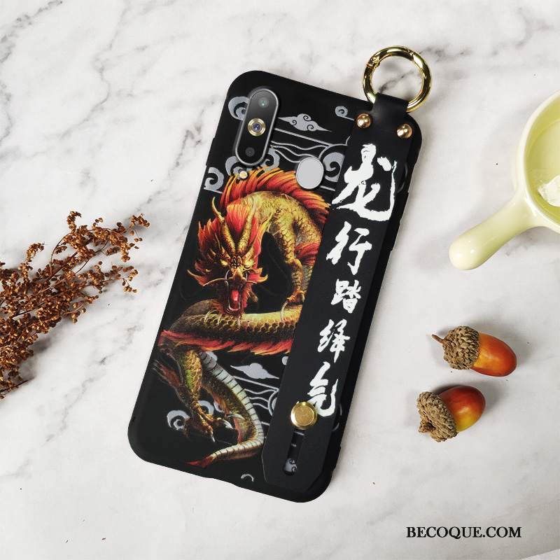 Kuori Samsung Galaxy A8s Tuki Kiinalainen Tyyli Tide-brändi, Kotelo Samsung Galaxy A8s Suojaus Pesty Suede Ultra