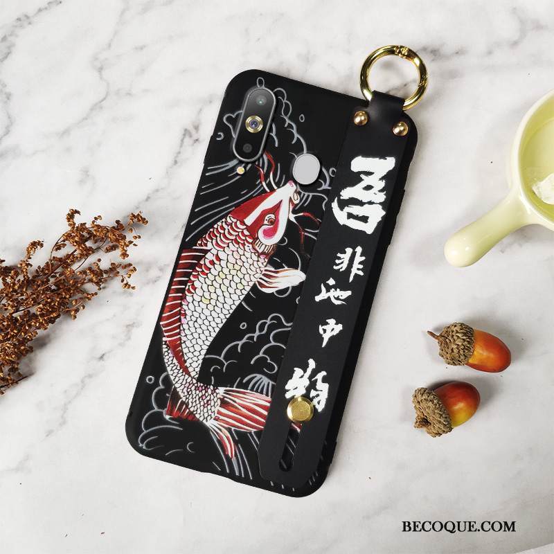 Kuori Samsung Galaxy A8s Tuki Kiinalainen Tyyli Tide-brändi, Kotelo Samsung Galaxy A8s Suojaus Pesty Suede Ultra