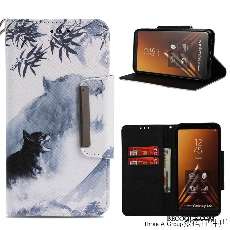 Kuori Samsung Galaxy A9 2018 Nahka Puhelimen Kuoret Persoonallisuus, Kotelo Samsung Galaxy A9 2018 Kuoret Murtumaton Ripustettavat Koristeet