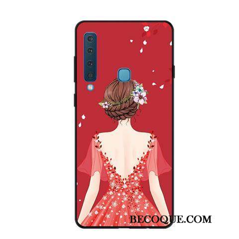 Kuori Samsung Galaxy A9 2018 Pehmeä Neste Sininen Pesty Suede, Kotelo Samsung Galaxy A9 2018 Suojaus Murtumaton Sideharso