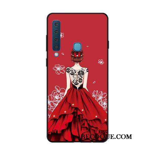 Kuori Samsung Galaxy A9 2018 Pehmeä Neste Sininen Pesty Suede, Kotelo Samsung Galaxy A9 2018 Suojaus Murtumaton Sideharso