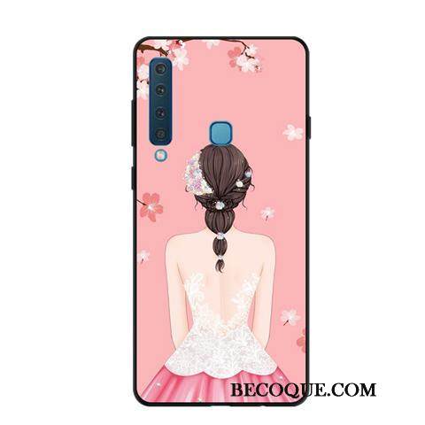 Kuori Samsung Galaxy A9 2018 Pehmeä Neste Sininen Pesty Suede, Kotelo Samsung Galaxy A9 2018 Suojaus Murtumaton Sideharso