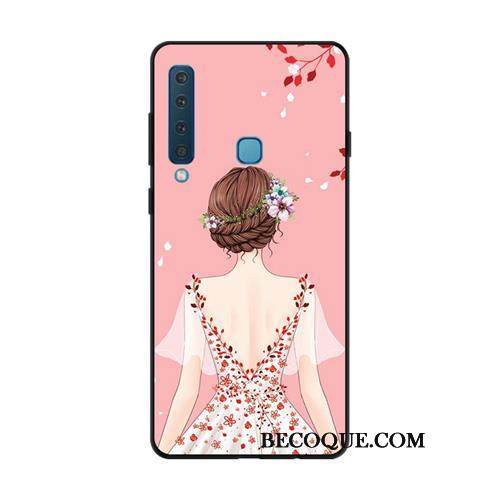 Kuori Samsung Galaxy A9 2018 Pehmeä Neste Sininen Pesty Suede, Kotelo Samsung Galaxy A9 2018 Suojaus Murtumaton Sideharso