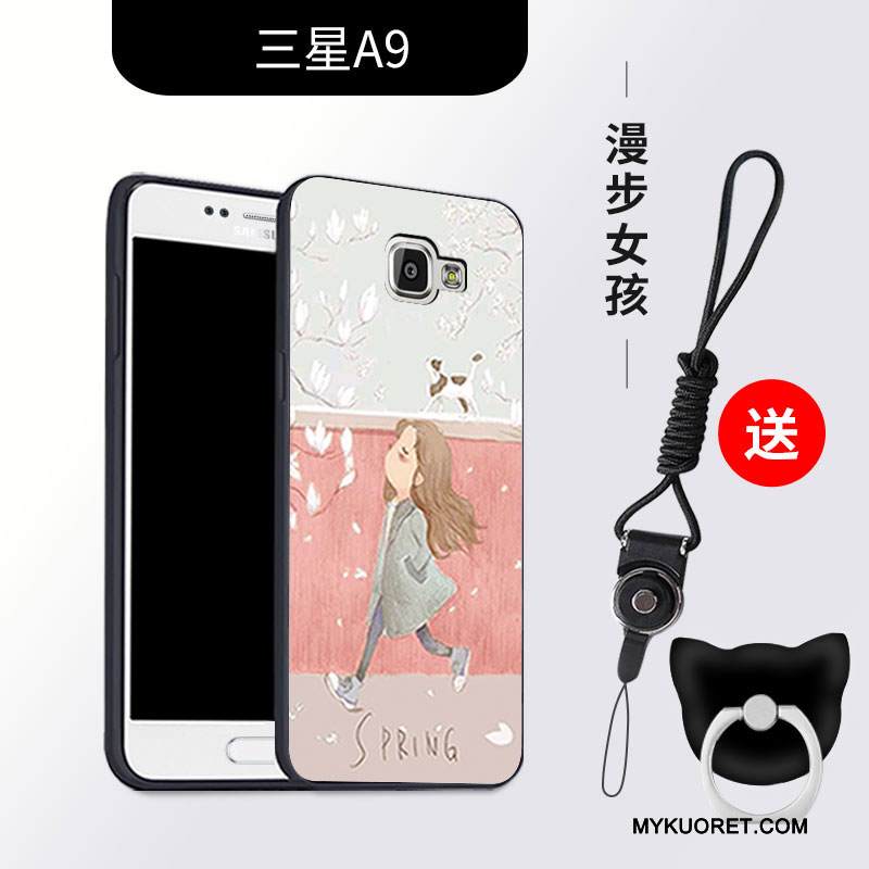 Kuori Samsung Galaxy A9 Laukut Murtumaton Puhelimen Kuoret, Kotelo Samsung Galaxy A9 Suojaus Pesty Suede